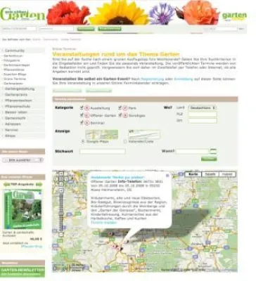 Bild: mein-schoener-garten.de integriert interaktiven Terminkalender