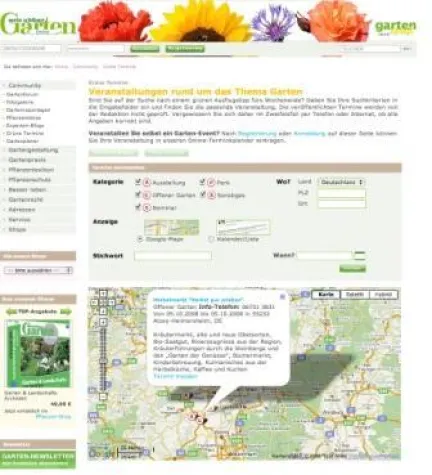 Bild: mein-schoener-garten.de integriert interaktiven Terminkalender