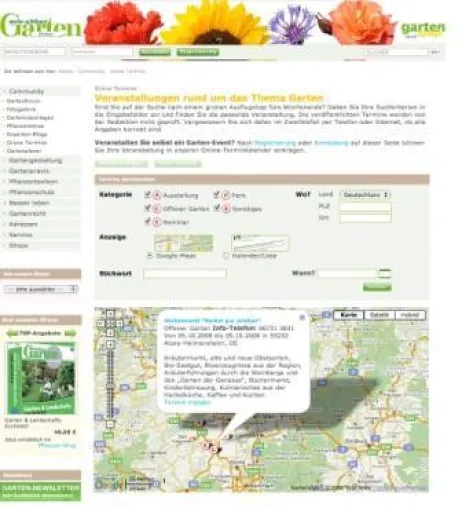 Bild: mein-schoener-garten.de integriert interaktiven Terminkalender