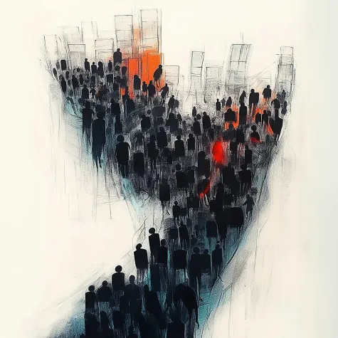 "Between Shadows and Light. The Silent March of Souls" von Tokio Darcy® Bild: "Between Shadows and Light. The Silent March of Souls" von Tokio Darcy®