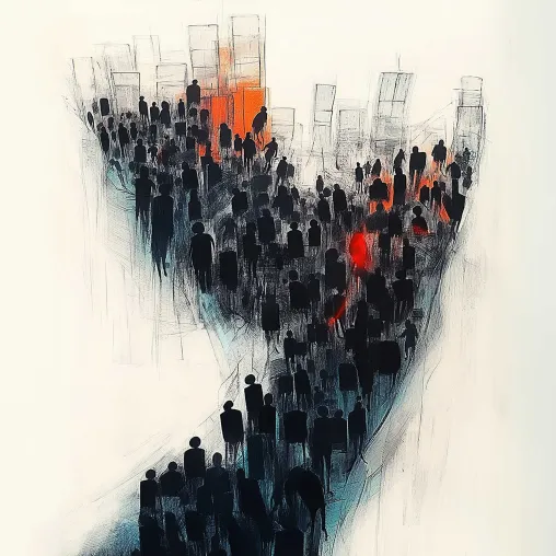 "Between Shadows and Light. The Silent March of Souls" von Tokio Darcy® Bild: "Between Shadows and Light. The Silent March of Souls" von Tokio Darcy®
