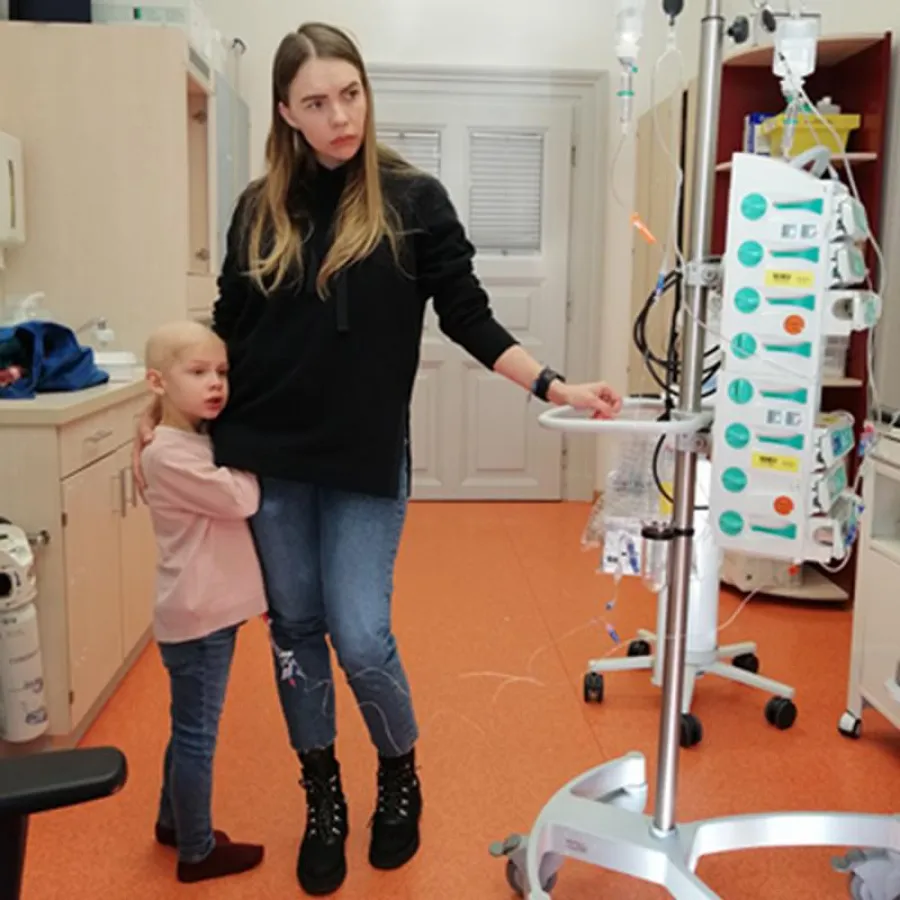 Mama Olga begleitete Lisa immer zur Chemotherapie