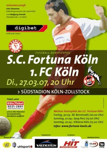Benefizspiel S.C. Fortuna Köln - 1.FC Köln am 27. März 2007 Bild: Benefizspiel S.C. Fortuna Köln - 1.FC Köln am 27. März 2007
