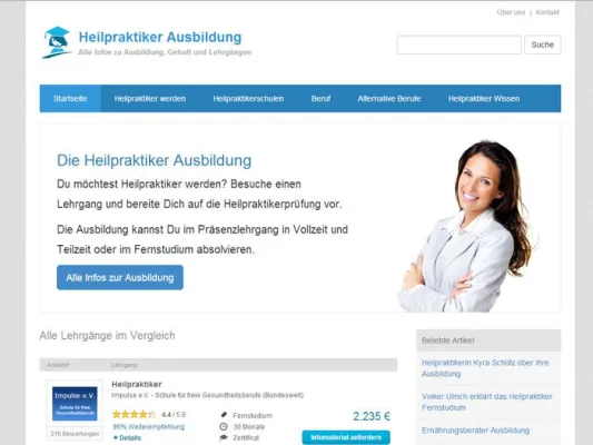 Bild: Neues Portal informiert über die Heilpraktiker Ausbildung