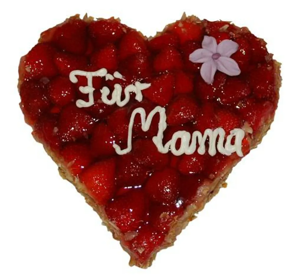 Obstkuchenherz zu Muttertag