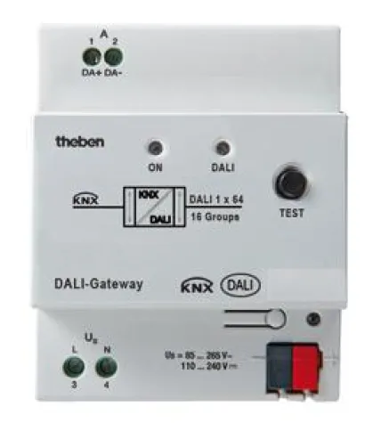Bild: Schnittstelle zwischen DALI-System und KNX-Bus: das neue DALI Gateway KNX von Theben
