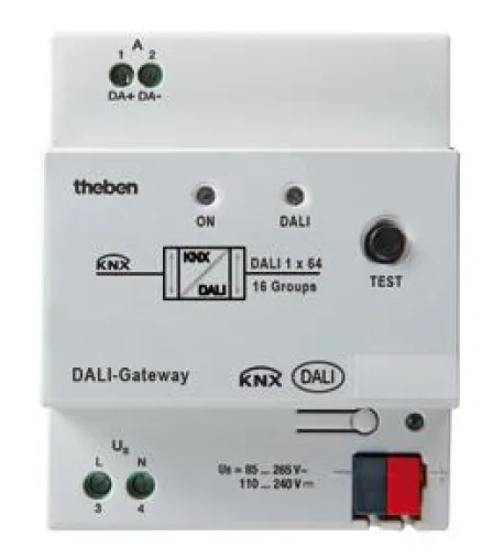 Bild: Schnittstelle zwischen DALI-System und KNX-Bus: das neue DALI Gateway KNX von Theben
