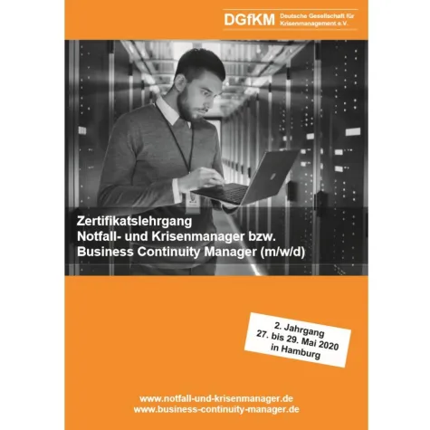 Bild: Berufsbegleitende Weiterbildung zum Business Continuity Management und Krisenmanagement erneut im Mai 2020