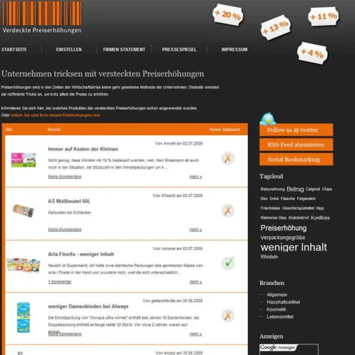 Interwall ist verdeckten Preiserhöhungen auf der Spur Bild: Interwall ist verdeckten Preiserhöhungen auf der Spur