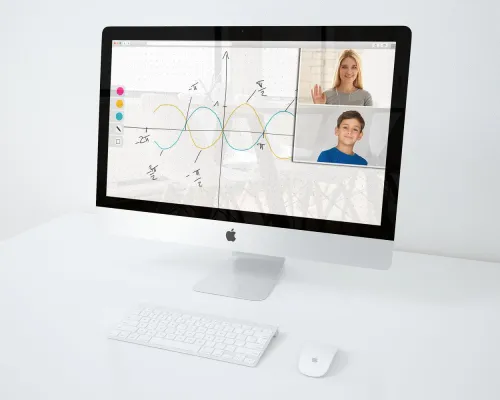 Bild: Nachhilfe kommt jetzt auf den Bildschrim - Online Nachhilfe Konzept 2020