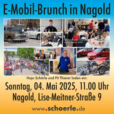 E-Mobil-Brunch in Nagold: Experten und Interessierte diskutieren über die Zukunft der Elektromobilität Bild: E-Mobil-Brunch in Nagold: Experten und Interessierte diskutieren über die Zukunft der Elektromobilität