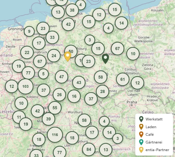 Bild: 105 Werkstattcafés und 178 Werkstattläden: Erste interaktive WfbM-Karte Deutschlands online