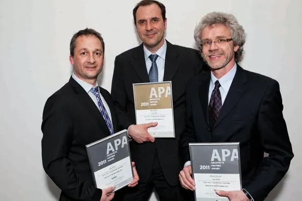 Bild: ARCHITECTS PARTNER AWARD (APA) 2011 - Gold und Silber für GEZE
