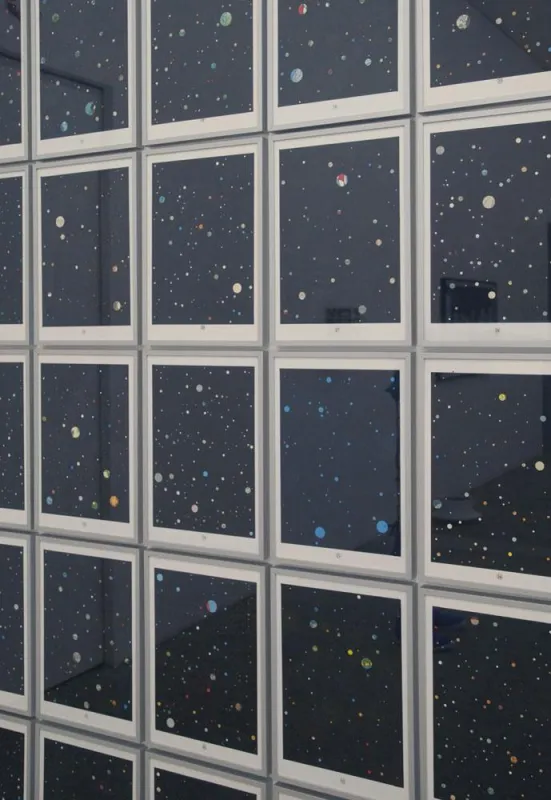 Axel Lieber, Drawing a Universe (Tin Tins Reise zum Mond), 2014, 250 x 184 cm