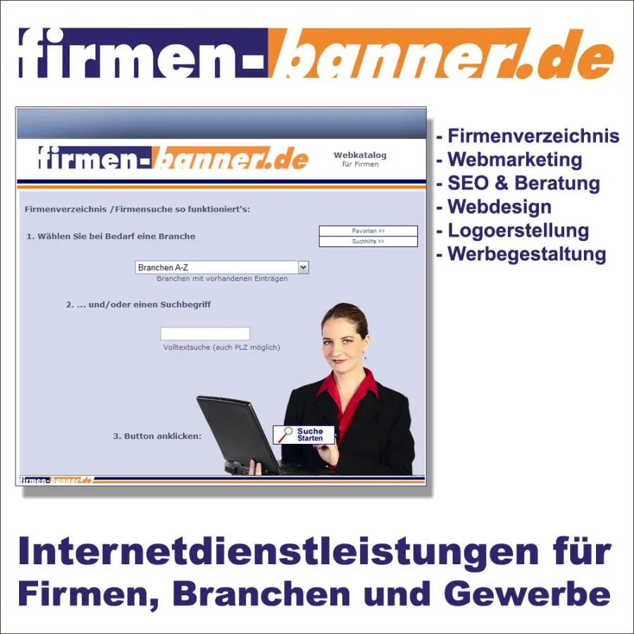 Sinnvolle Internetdienstleistungen für Fimen & Gewerbe seit 2003