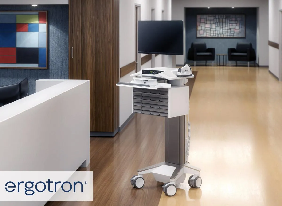 Ergotron Visitenwagen für den Einsatz im Gesundheitswesen