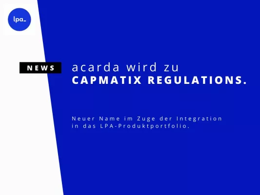 Bild: acarda wird zu „Capmatix Regulations“ 