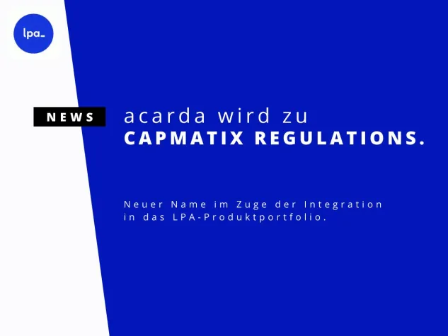 Bild: acarda wird zu „Capmatix Regulations“ 