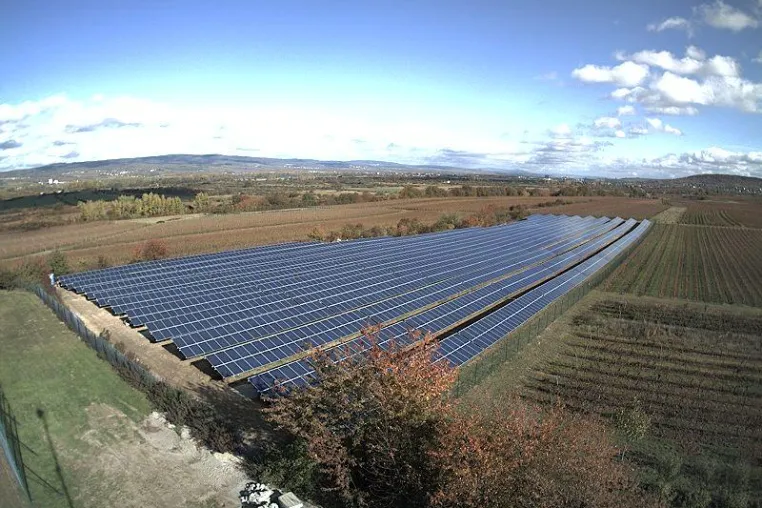 Bild: GEDEA-Ingelheim bringt Bürgersolarpark Ockenheim ans Netz / Wo Wein wächst, lässt sich auch Sonnenstrom ernten