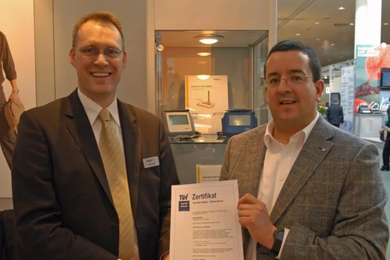 Erfolgreiche TÜV-Prüfung für signotec Bild: Erfolgreiche TÜV-Prüfung für signotec
