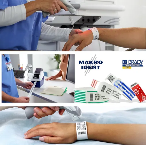 Bild: Thermo-Patientenarmbänder und passender Drucker für höchste Sicherheit 