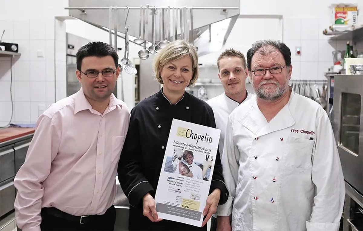 Fernsehköchin Martina Kömpel im Restaurant Chopelin