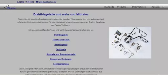 Bild: Drahtbiegeteile Kleinserien vom Nischenanbieter Midratec