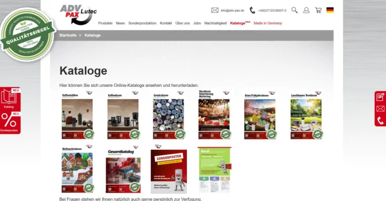 Bild: ADV PAX Kataloge downloaden und in Ruhe stöbern