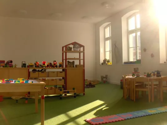 Bild: Denkmalsanierung des Bürgerhaus Vetschau mit BEKA Kapillarrohrmatten für Deckenheizung und Fußbodenheizung