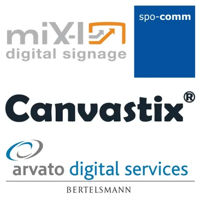 arvato digital services, memedia, spo-comm und Canvastix bieten Digital Signage at the next level - ISE 2010 Bild: arvato digital services, memedia, spo-comm und Canvastix bieten Digital Signage at the next level - ISE 2010