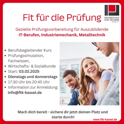 Bild: Fit für die Abschlussprüfung in IT-Berufen, Industriemechanik und Metalltechnik