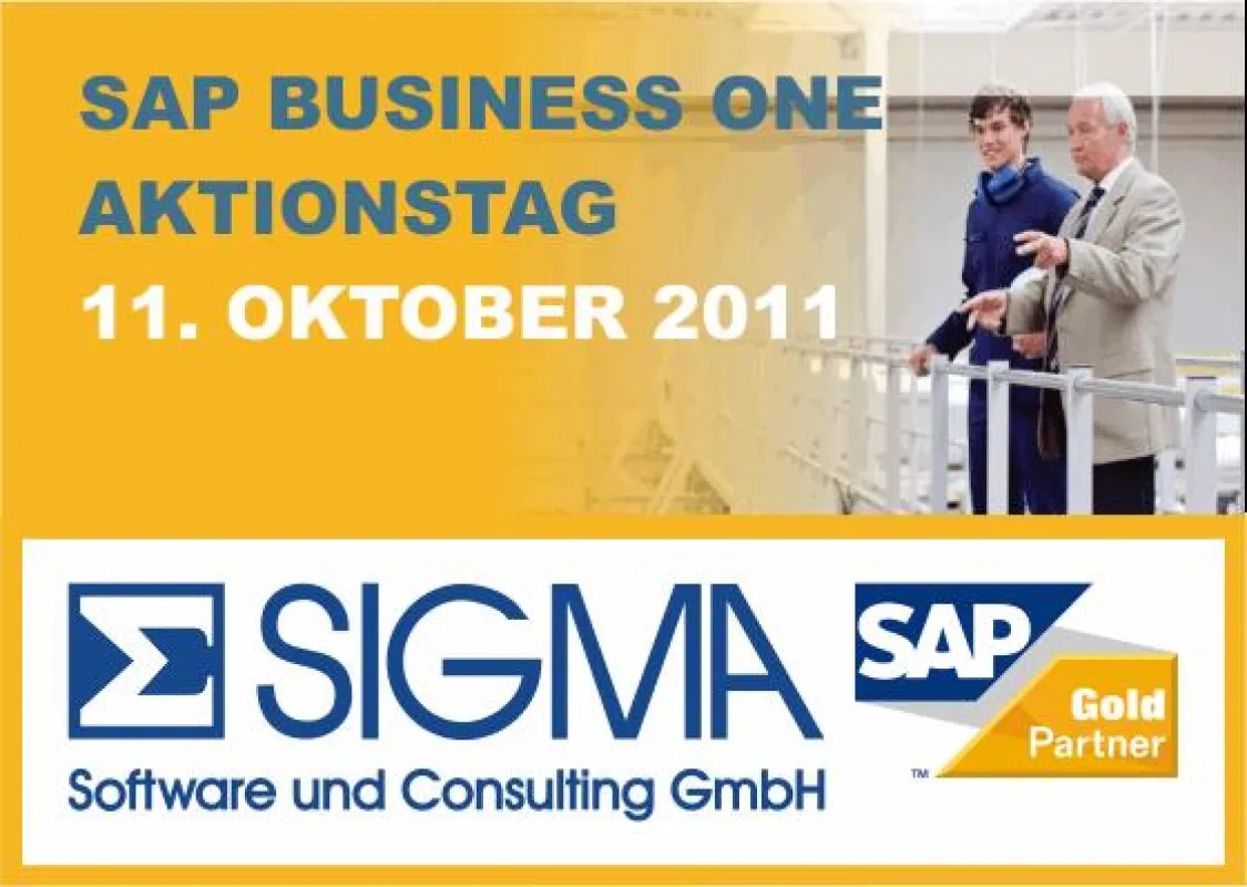 SAP Business One Aktionstag am 11. Oktober 2011 bei der SIGMA Software und Consulting GmbH