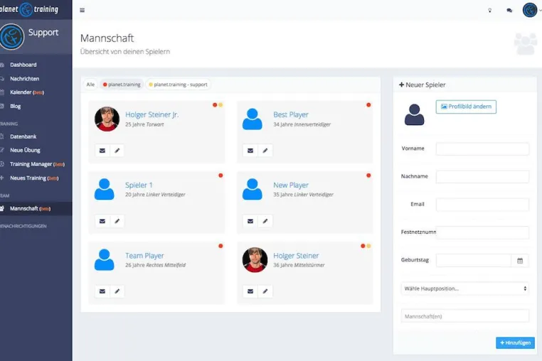 planet.training - Online-Plattform für Trainer integriert neues Mannschafts-Tool in Produktpalette Bild: planet.training - Online-Plattform für Trainer integriert neues Mannschafts-Tool in Produktpalette