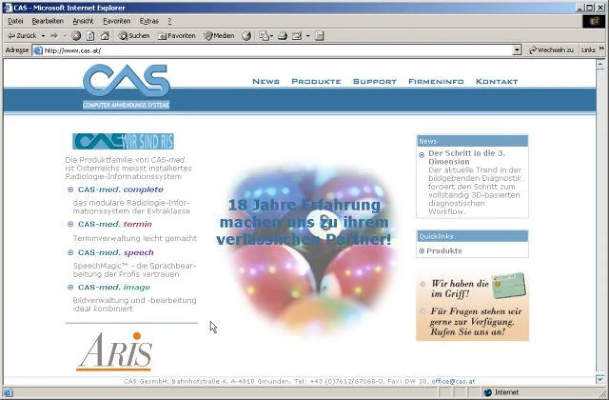 CAS -  WIR SIND RIS präsentiert sich mit seiner ersten eigene Website.