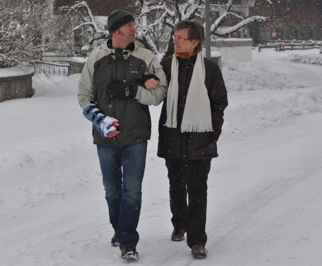 Nach einem Sturz auf Schnee und Eis: Vakuumschiene statt Gips