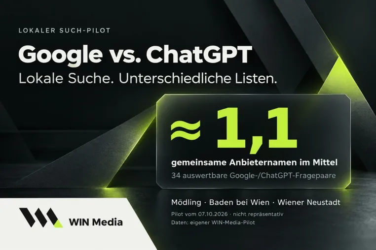 Bild: Gleiche Suche, andere Namen: Google und ChatGPT im lokalen Vergleich