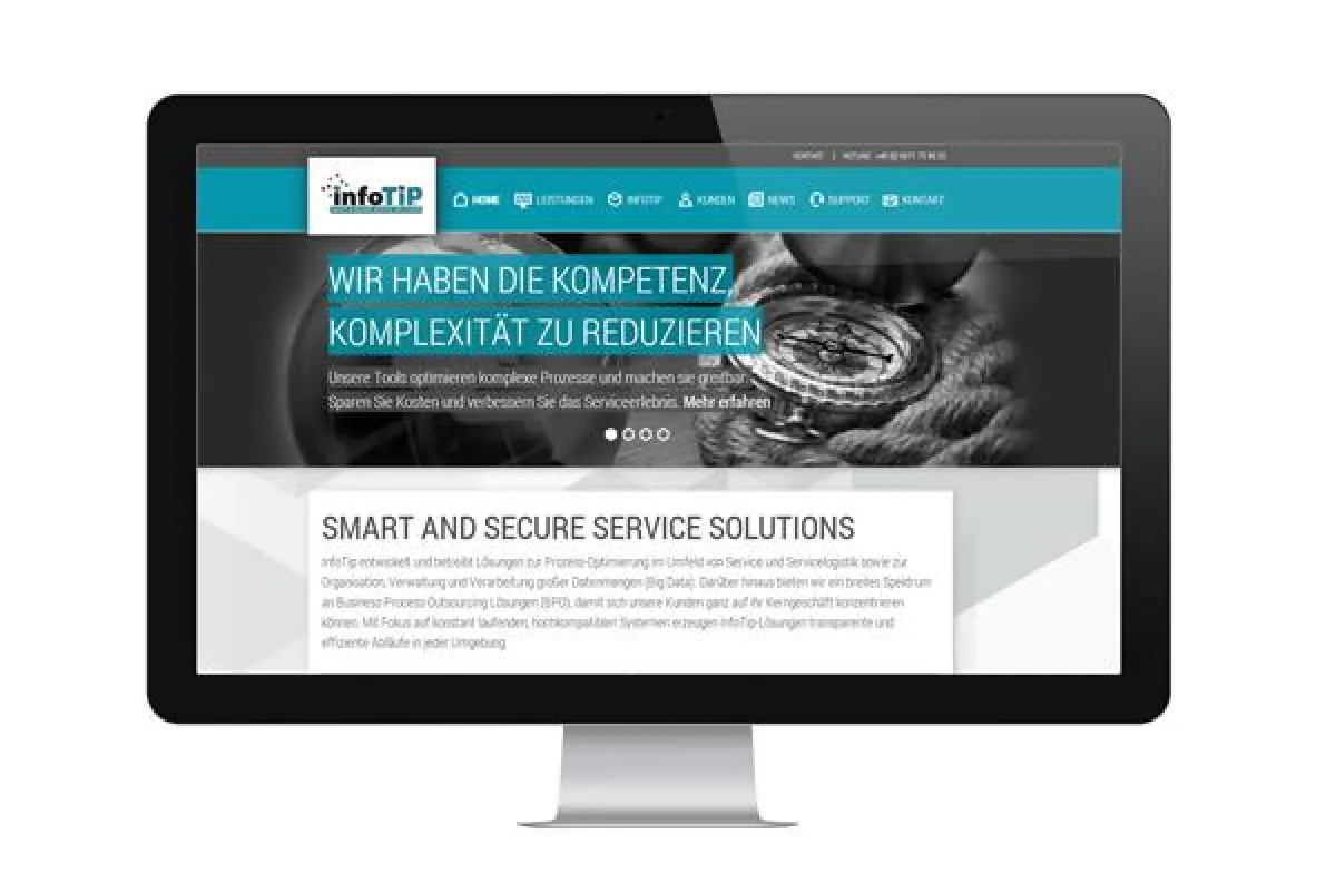 Startseite des neuen Webauftritts