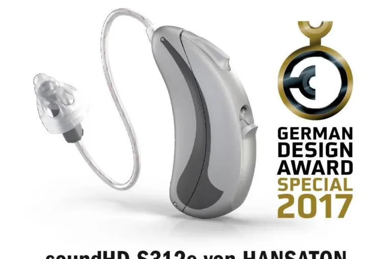 HANSATON präsentiert das Design-Hörsystem soundHD S312e und gewinnt den German Design Award 2017 Bild: HANSATON präsentiert das Design-Hörsystem soundHD S312e und gewinnt den German Design Award 2017