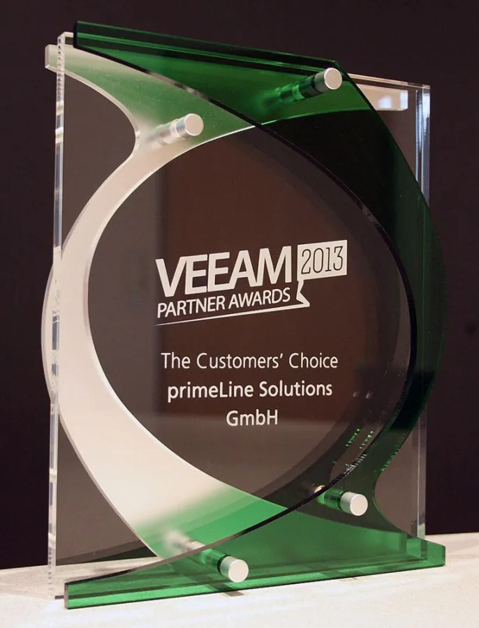 Veeam Customer Choice Award 2013 - primeLine Solutions GmbH
