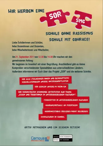 Bild: Wir werden eine „SCHULE OHNE RASSISMUS / SCHULE MIT COURAGE“