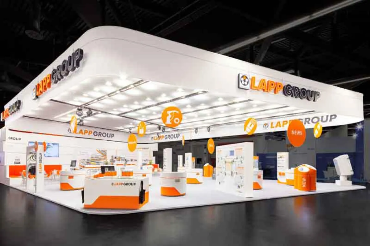 Raumtechnik der Lapp Group auf der SPS 2017 in Nürnberg (Foto: dlp motive GmbH)