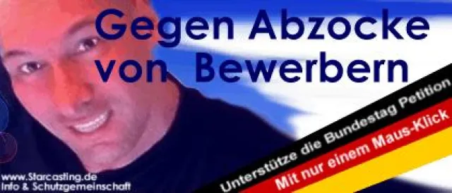 Bild: Job Bewerber Abzocke + Casting Abzocke stoppen mit Bundestag Petition