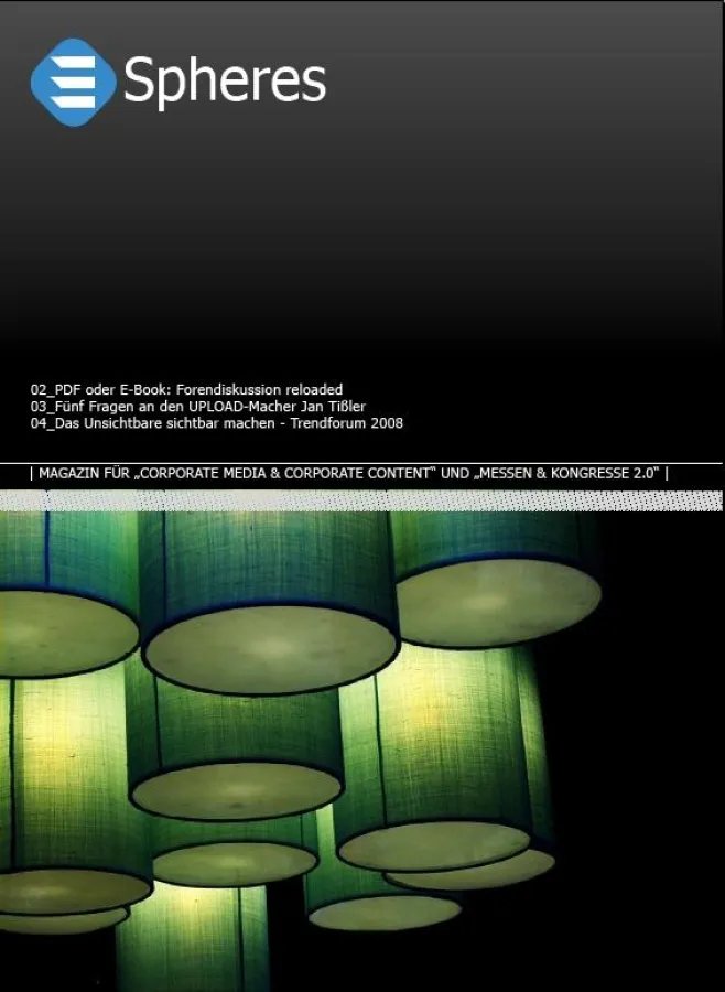 Titelbild des Magazins 'Spheres'