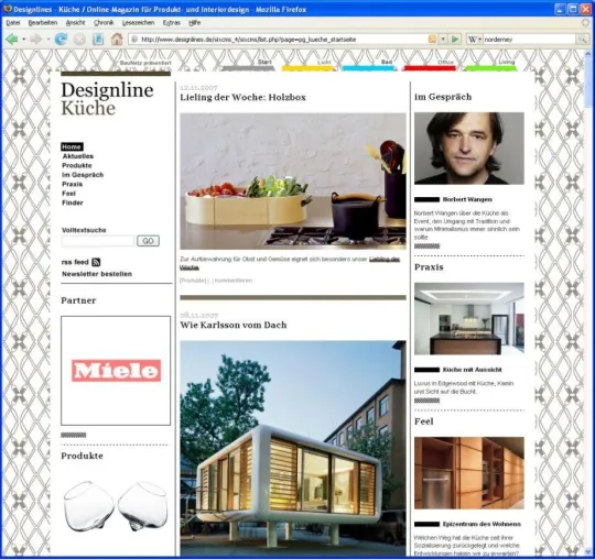 Bild: Im Epizentrum des Wohnens / "Küche" neu in Designlines.de