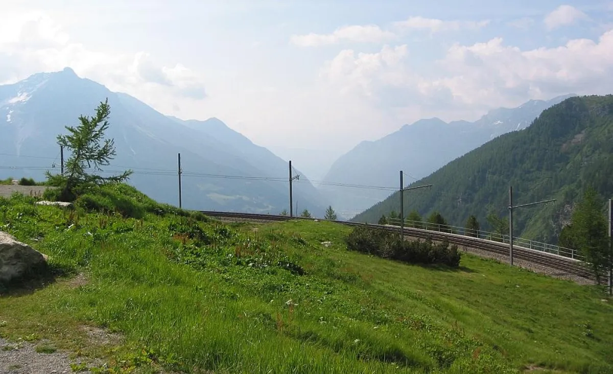 Blick von Alp Grüm ins Puschlav