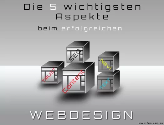 Bild: Die fünf wichtigsten Aspekte bei einem erfolgreichen Webdesign