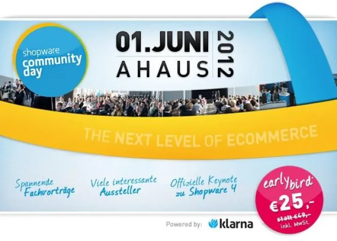 Bild: Shopware Community Day – vergünstigte Tickets nur noch bis zum 15. April 2012