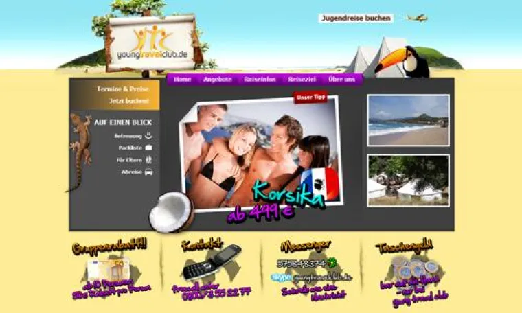Jugendreisen online buchen - NETFORMIC GmbH realisiert youngtravelclub.de auf der Basis von TYPO3 Bild: Jugendreisen online buchen - NETFORMIC GmbH realisiert youngtravelclub.de auf der Basis von TYPO3
