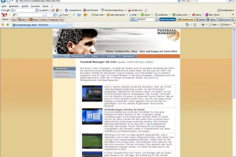 Bild: Neues Portal zum Fussball Manager