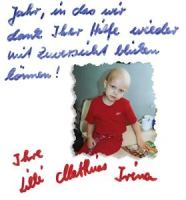 Bild: Die schwer krebskranke Lillil Lahr und Ihre Eltern bedanken sich recht herzlich